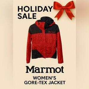 Marmot Red and Black Gore-Tex Snow Jacket Size S